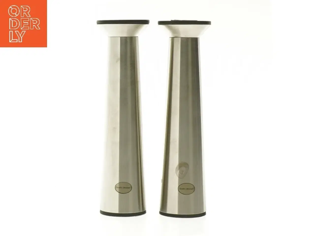 Billede 1 - Sæt lysestager i stål,  fra Quadro Denmark (str. 17 cm)