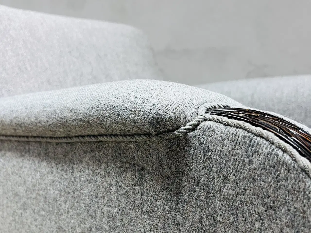 Billede 9 - Art Deco-lænestol, 1930', nyrestaureret, lys grå