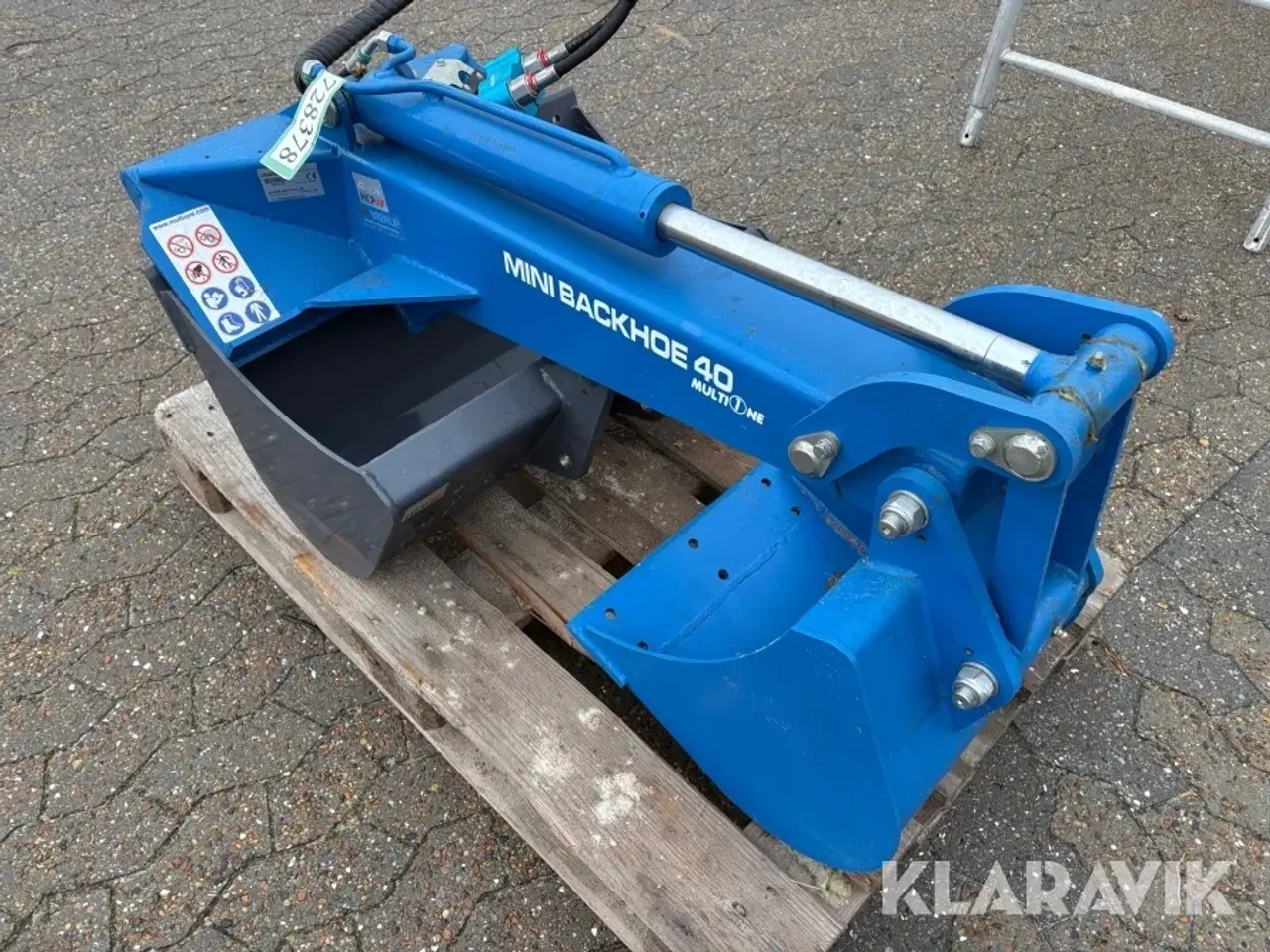 Billede 2 - Skovle til lille traktor MultiOne Mini backhoe 40