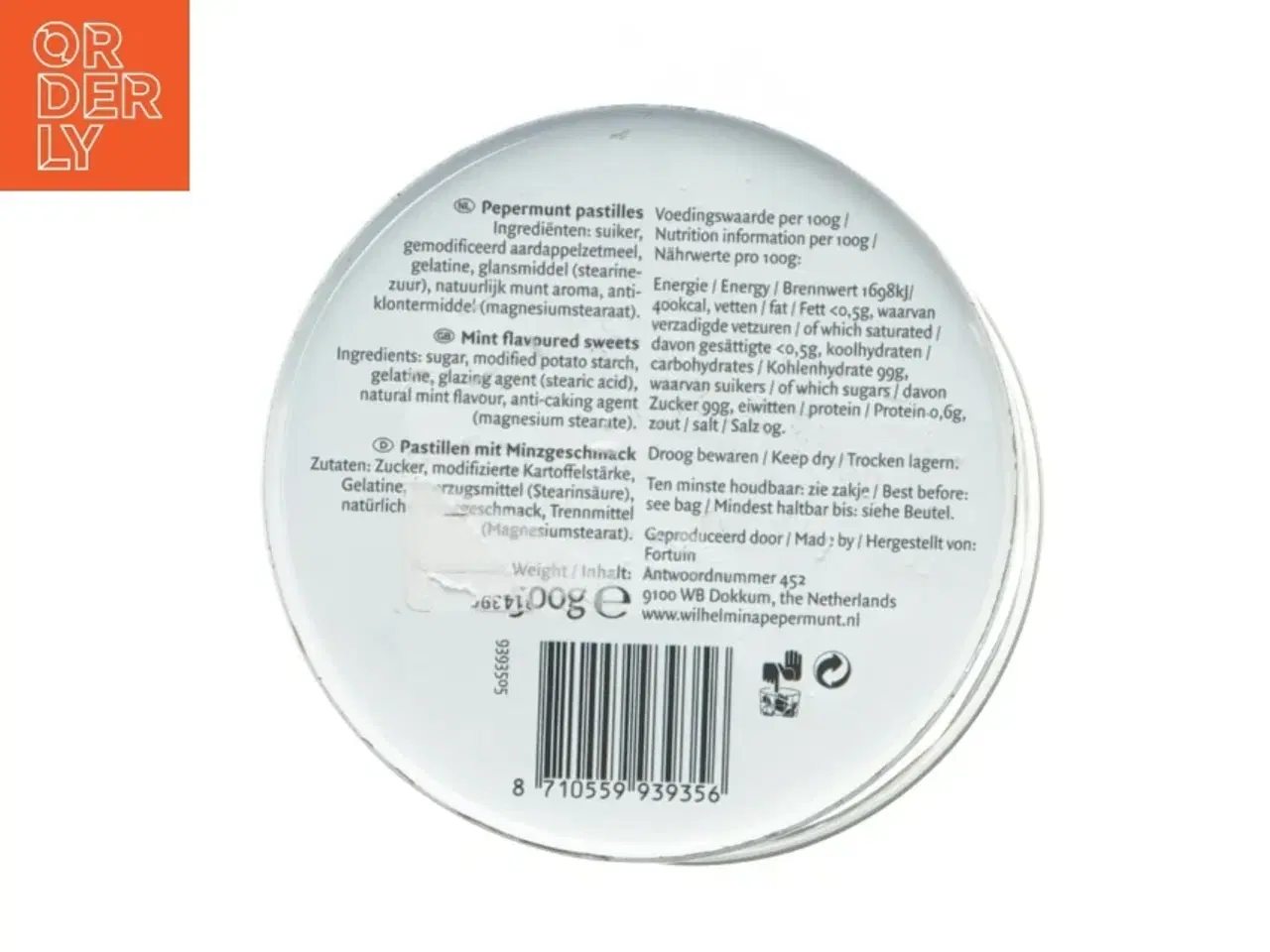 Billede 6 - Traditionel Kongehus Wilhelmina Slik Dåse (str. 12,5 x 10 cm)
