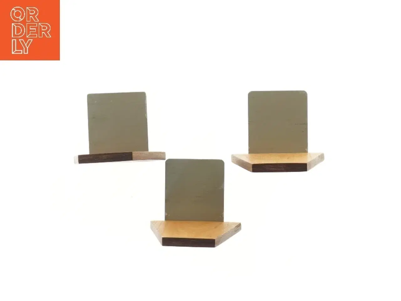 Billede 2 - Vintafe Teak Træ bogstøtter med dyremotiver (str. 15x12,5 cm)