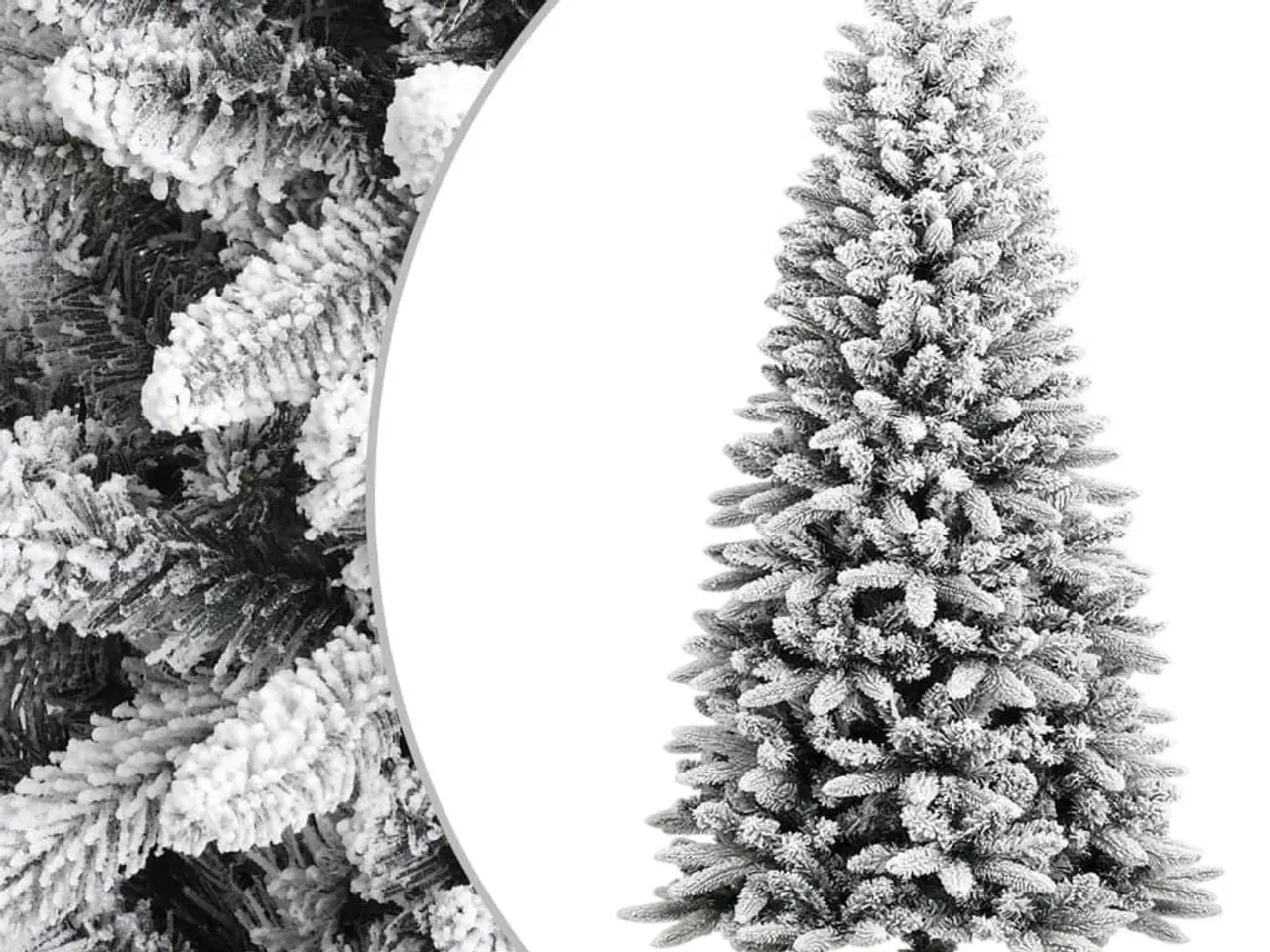 Billede 1 - Kunstigt juletræ med sne 120 cm PVC og PE