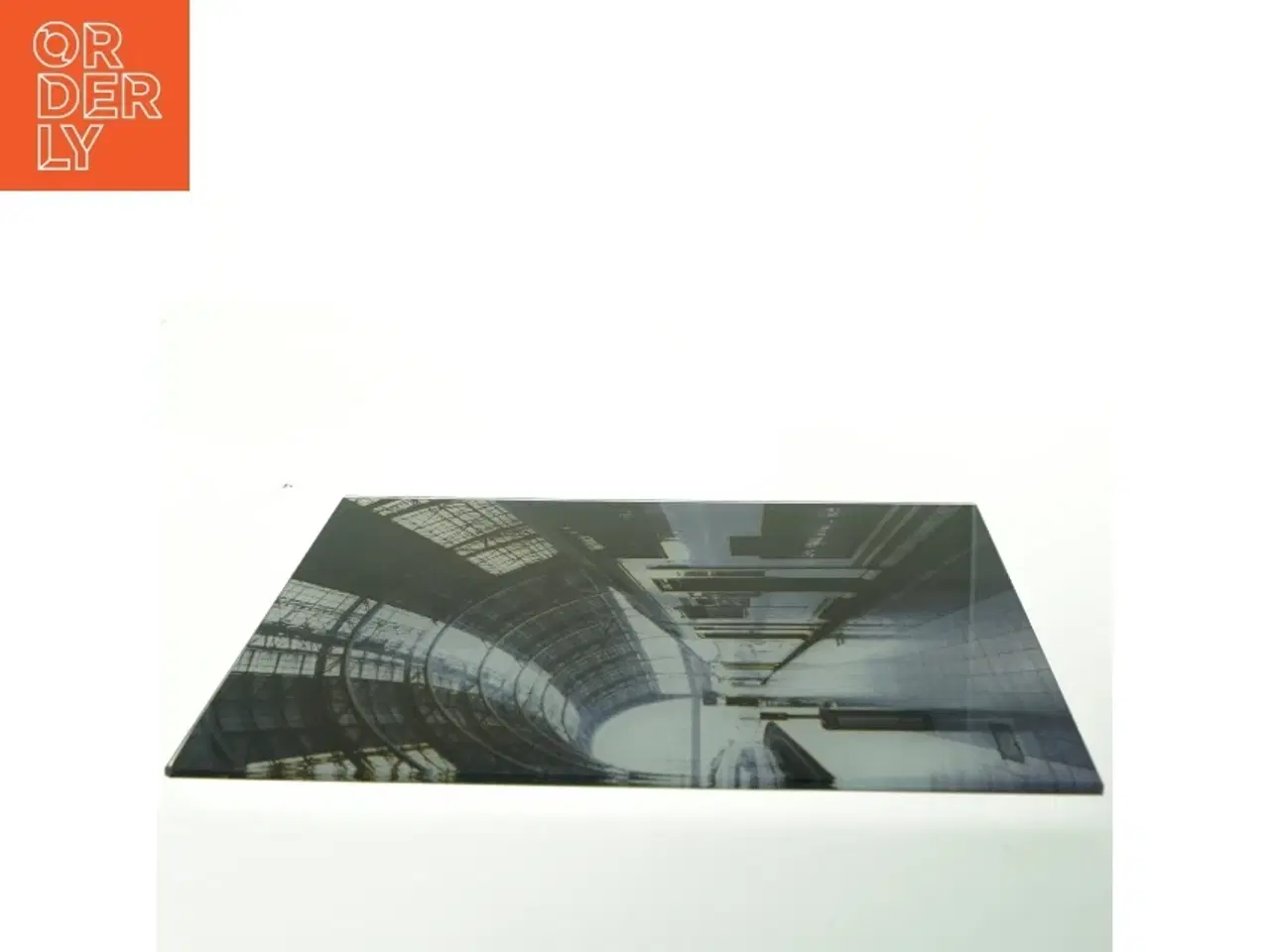 Billede 3 - Trykt billede på glas -  af togstation (str. 30 x 30 cm)