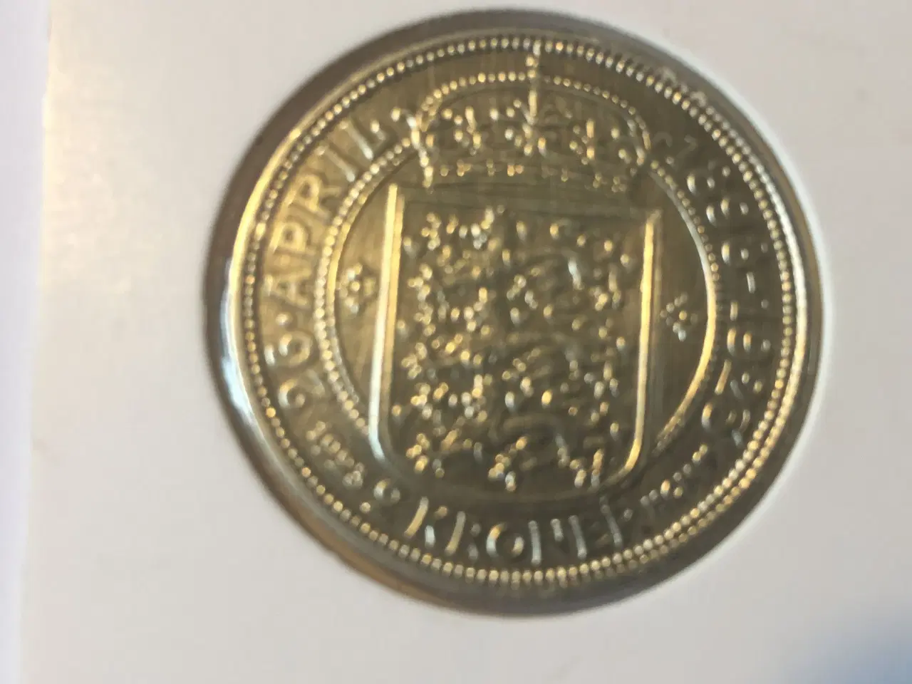 Billede 2 - 2 kr. 1923 Chr. X og Dronning Alexandrines sølvbr.