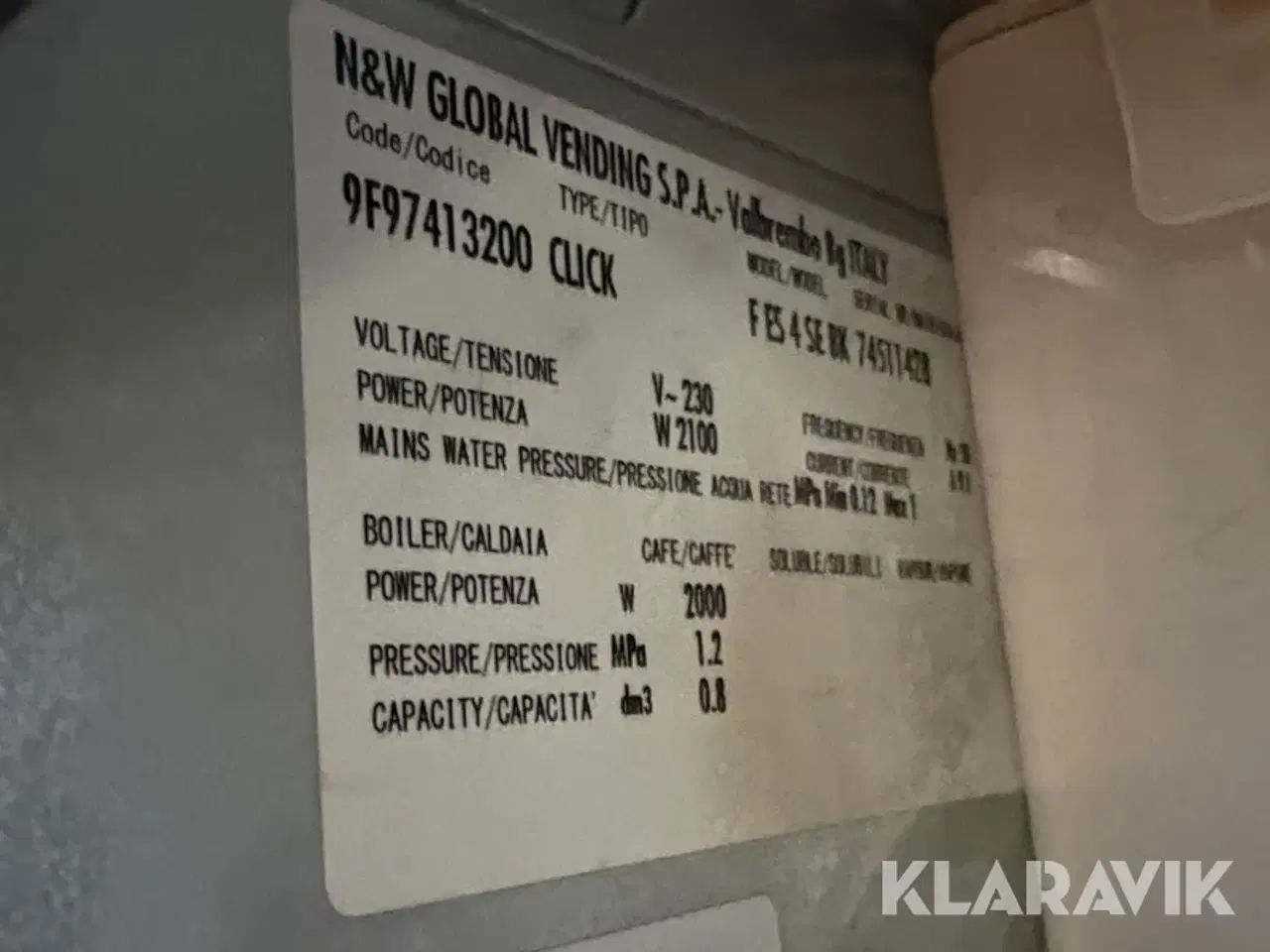 Billede 10 - Kaffemaskine N&W Global Vending Click med bord