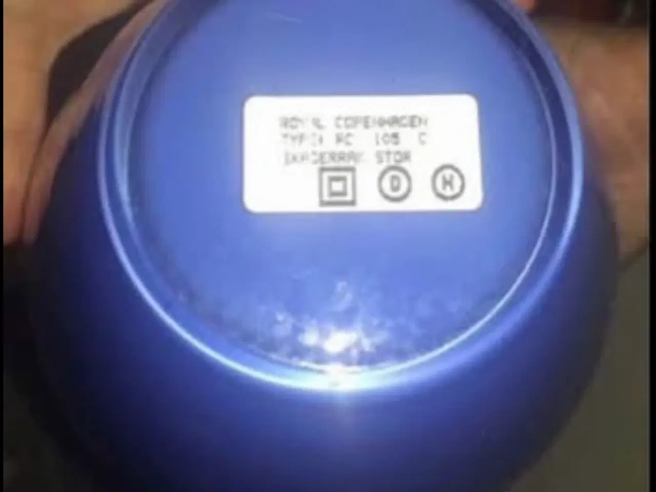 Billede 3 - Pæn blå Royl Copenhagen lampe 