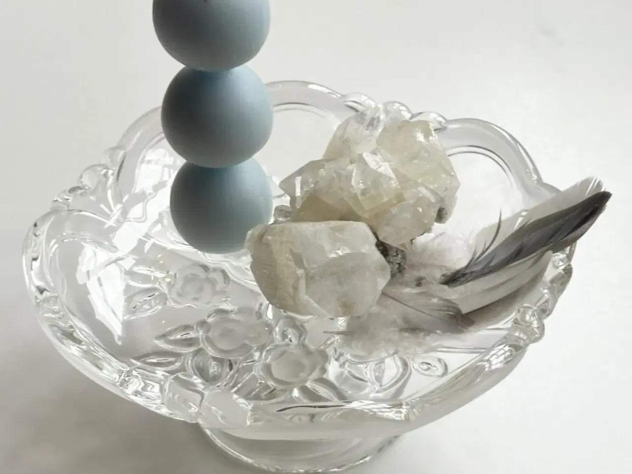 Billede 1 - Waltherglas, glasopsats, krystal m blomster