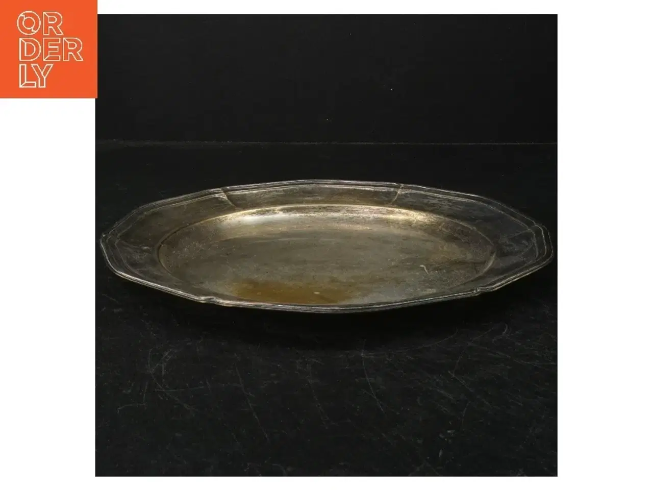 Billede 2 - Sølvfarvet bakke (str. Ø. 27 cm)