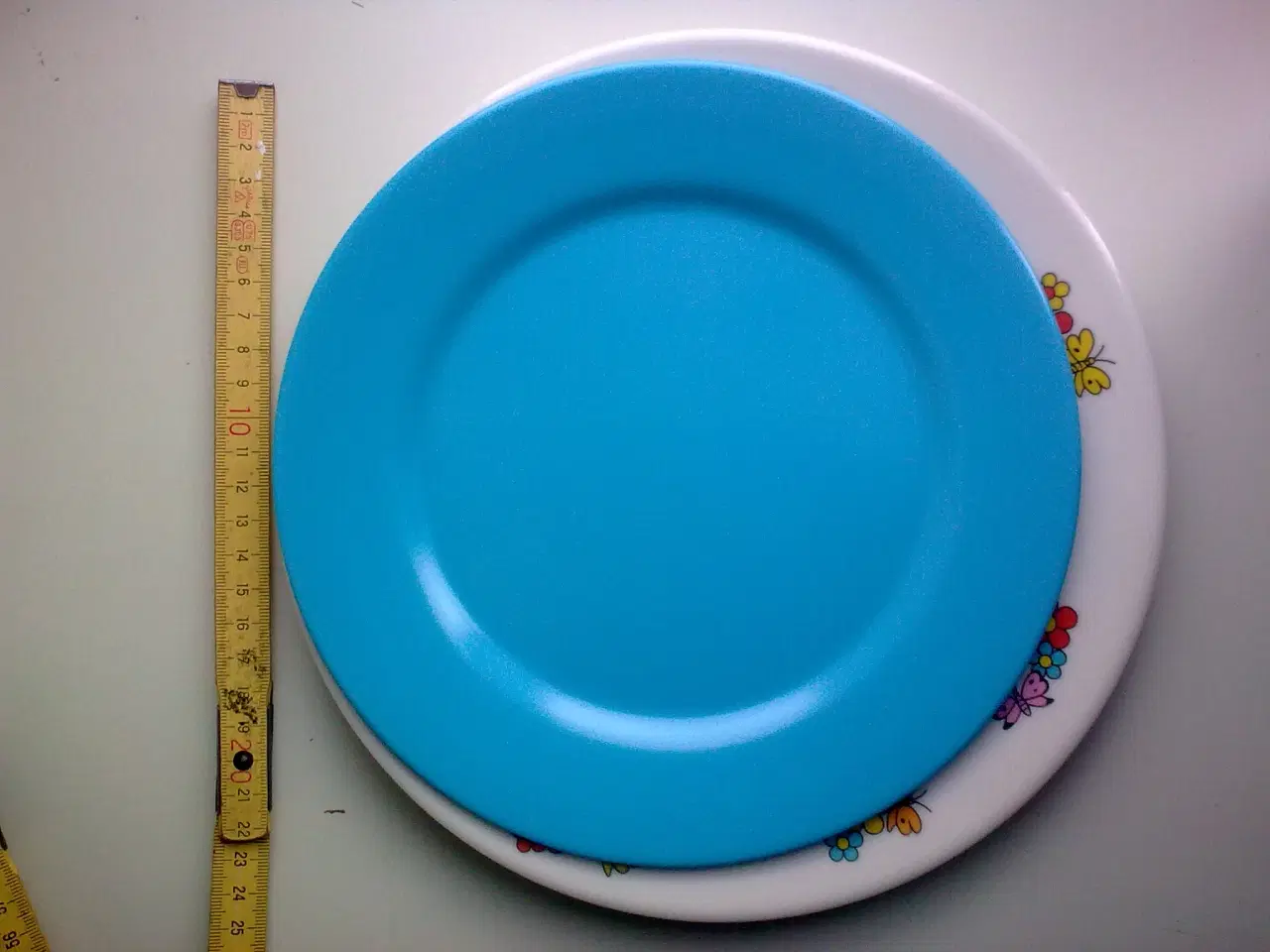 Billede 19 - Børnetallerken x 2 RETRO håndmalet m høns o.a.