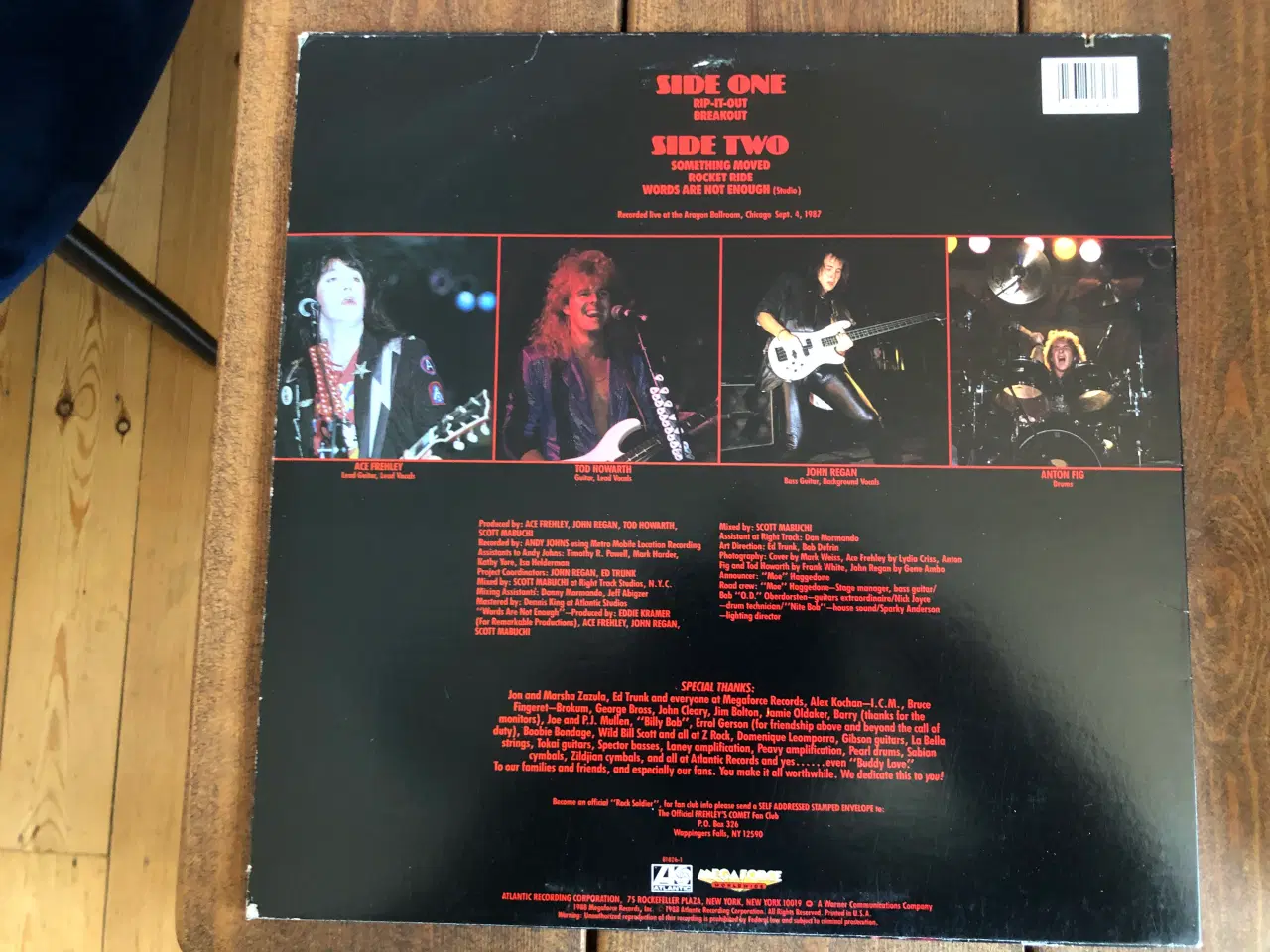 Billede 2 - Ace frehley(Kiss)Comet.live. VG+CoverVG++