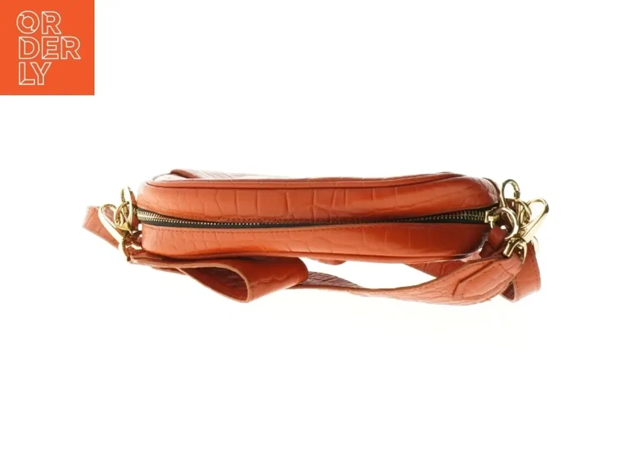 Billede 4 - Lille orange skuldertaske (str. 26 x 19 cm)