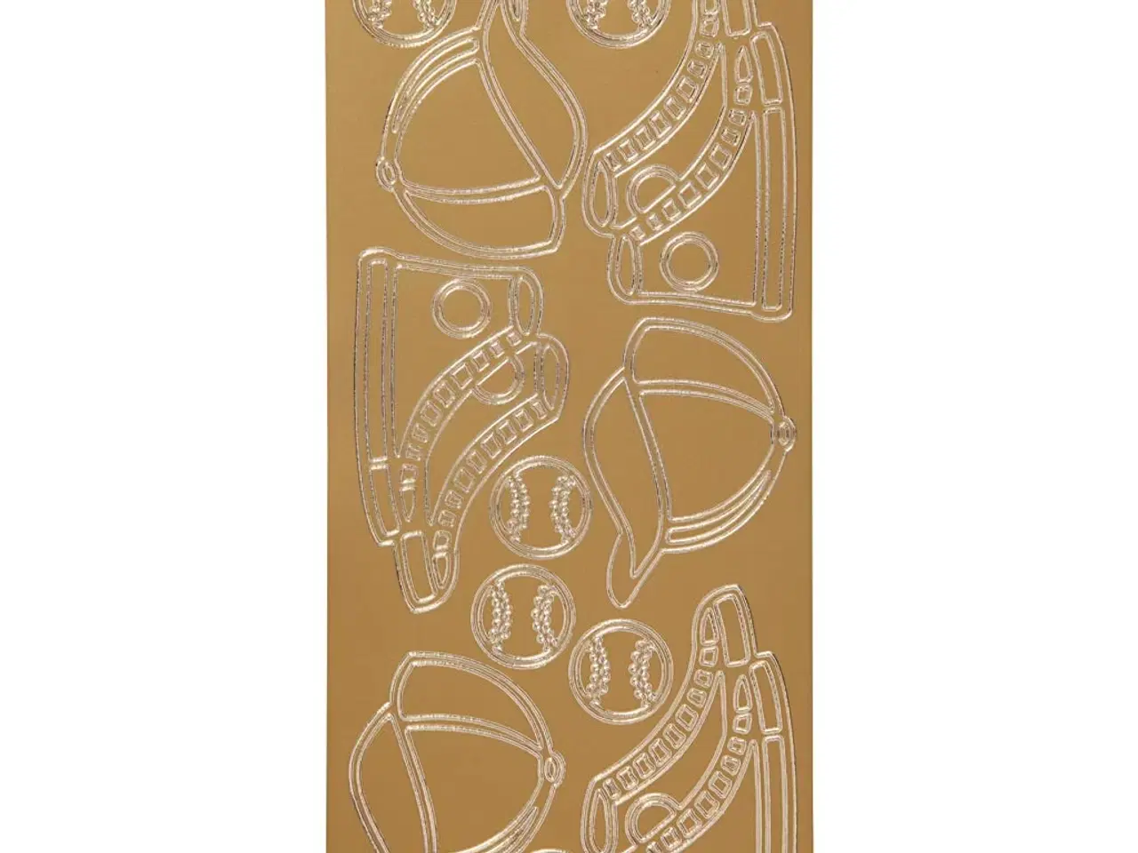Billede 1 - Guld Sport Stickers - 10x23 cm, Selvklæbende Ark
