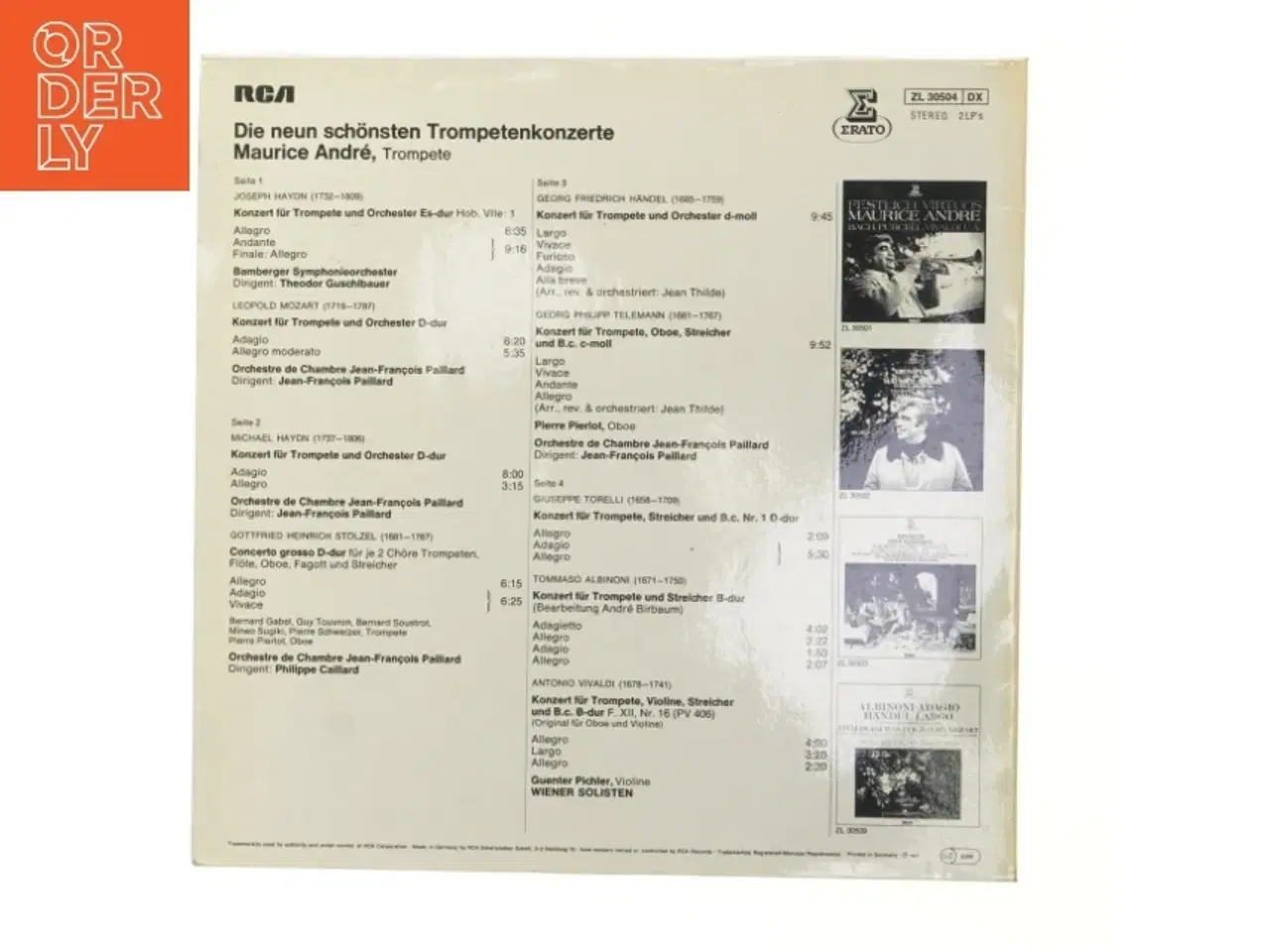 Billede 3 - Die neun schnsten Trompetenkonzerte - Maurice André LP fra RCA