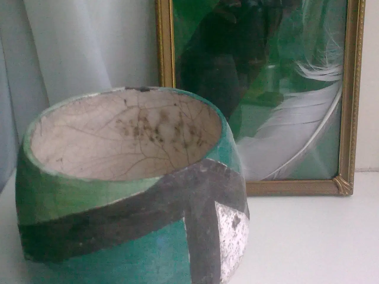 Billede 1 - Raku dansk brugskunst skål & krea keramik o.a.