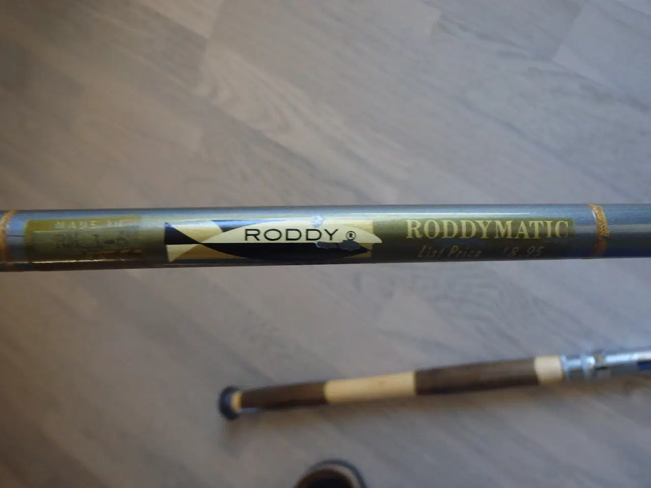 Billede 3 - Vintage Pirkestang mærket Roddy Matic 6 fod USA