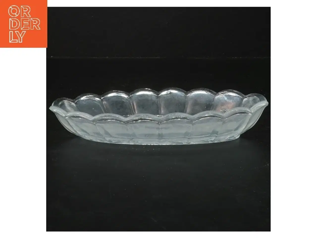 Billede 1 - Gammelt Oval glasfad fra holmegaard 22 cm (str. 22 cm)