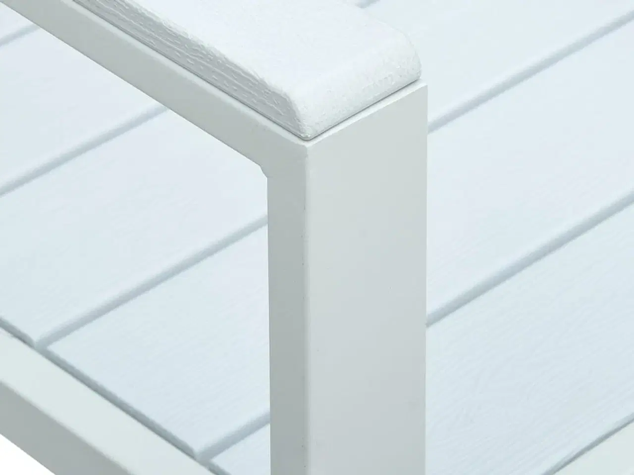 Billede 5 - Havebænk 120 cm HDPE trælook hvid