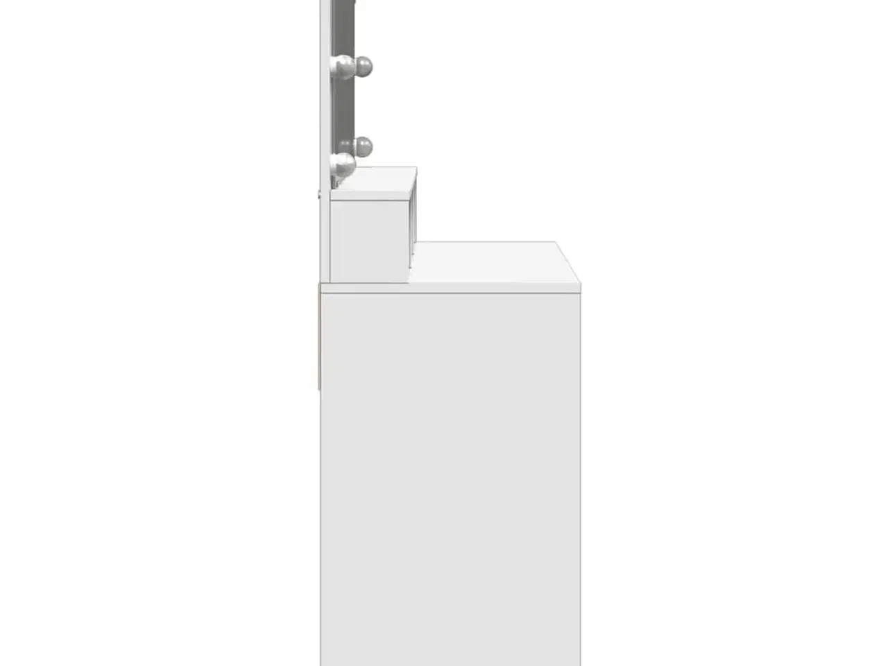 Billede 6 - Makeupbord med LED-lys 80x41x134,5 cm hvid