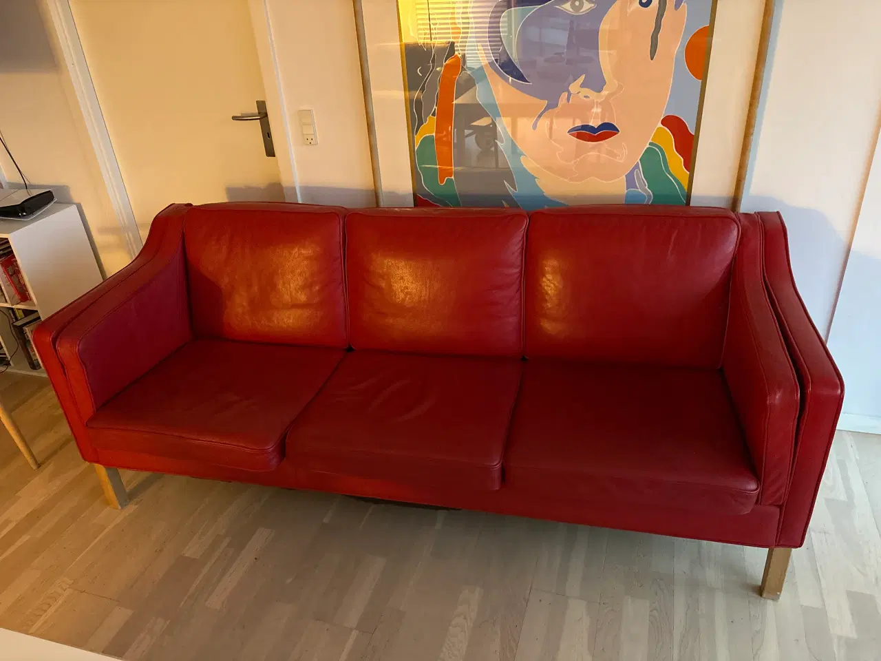 Billede 1 - Børge Mogensen-design i rødt læder