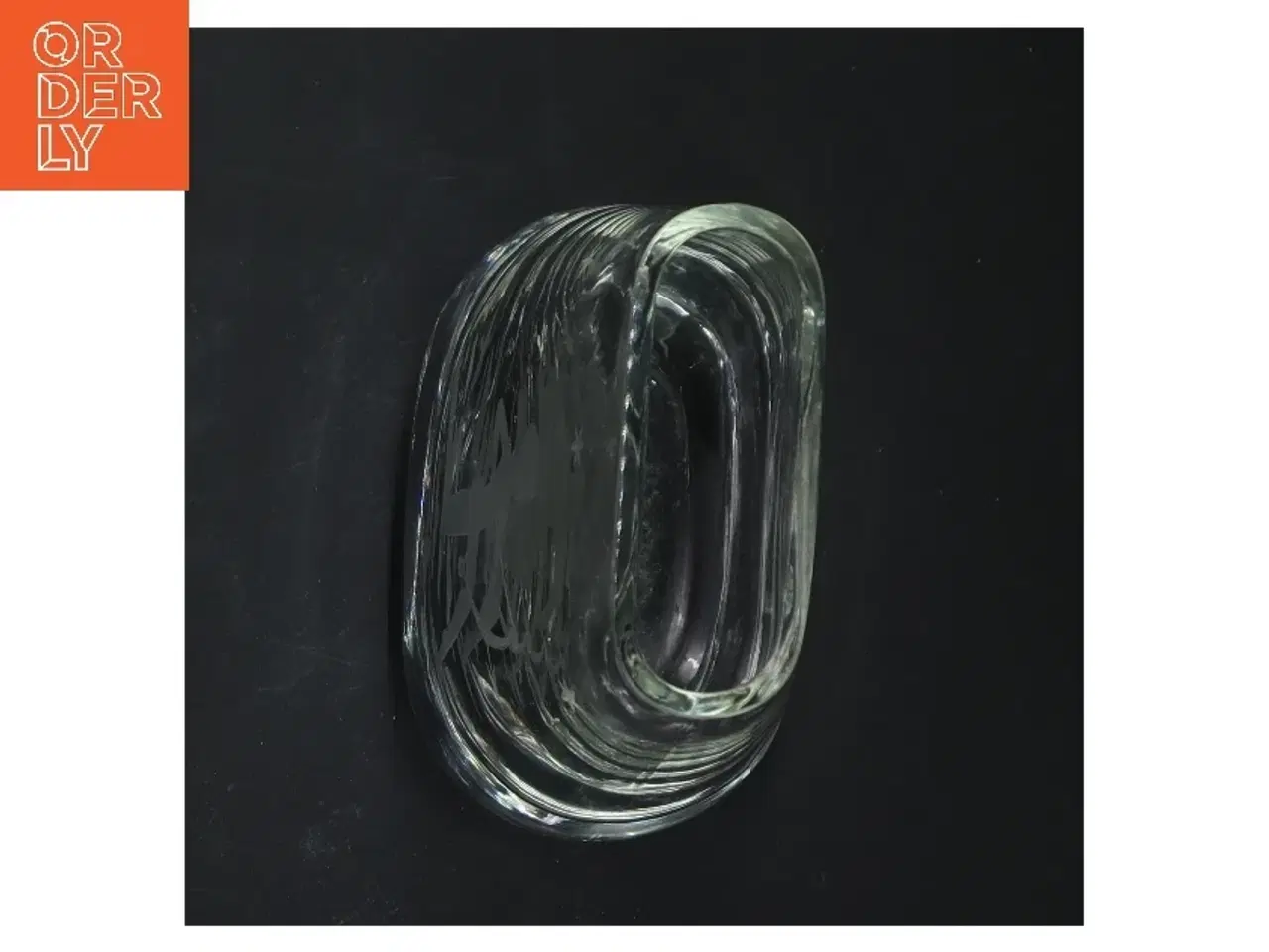 Billede 4 - Glasvase med dekoration (str. 18 cm)