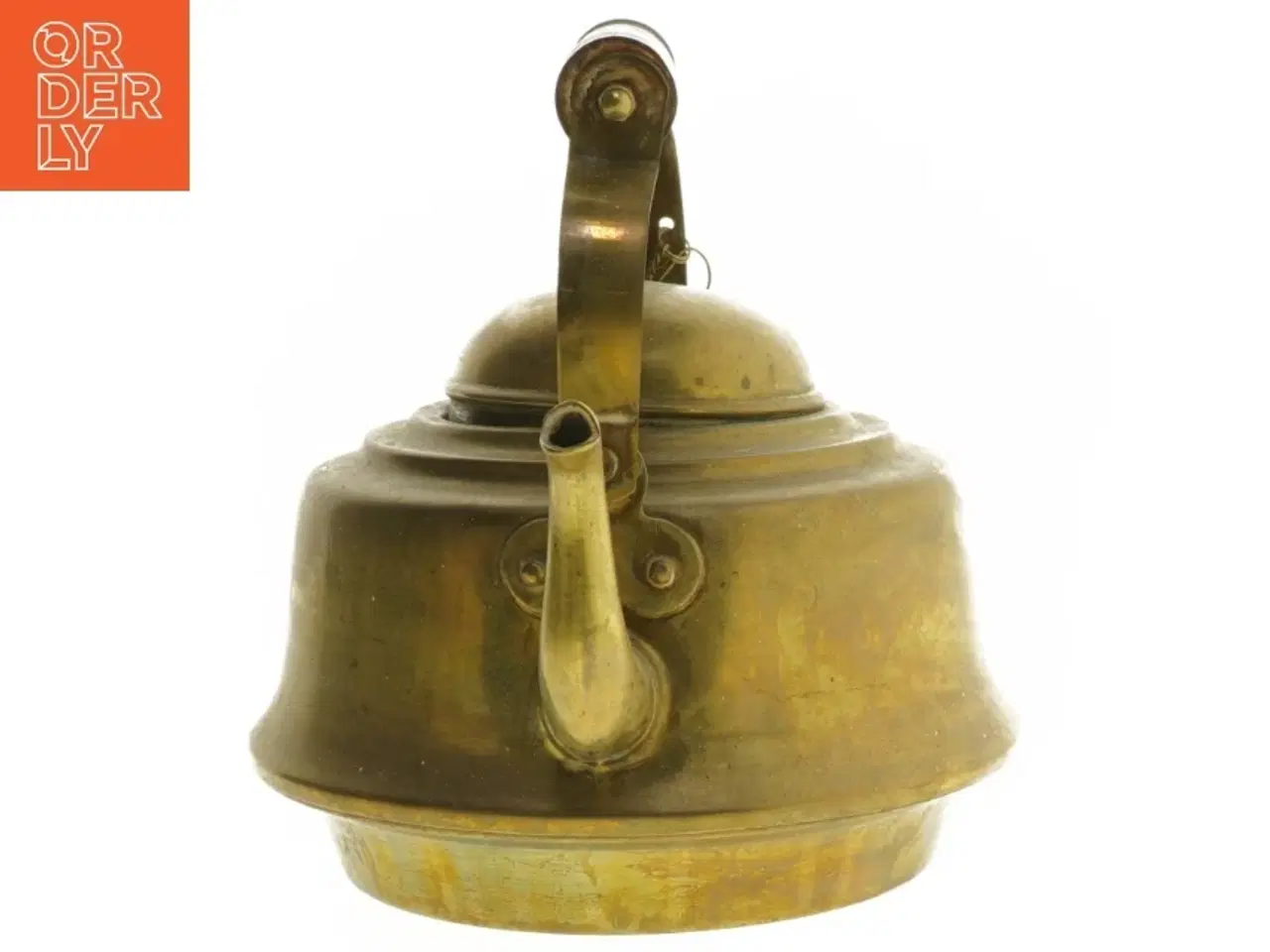 Billede 2 - Vintage tekande i messing (str. Ø 18x13 cm)