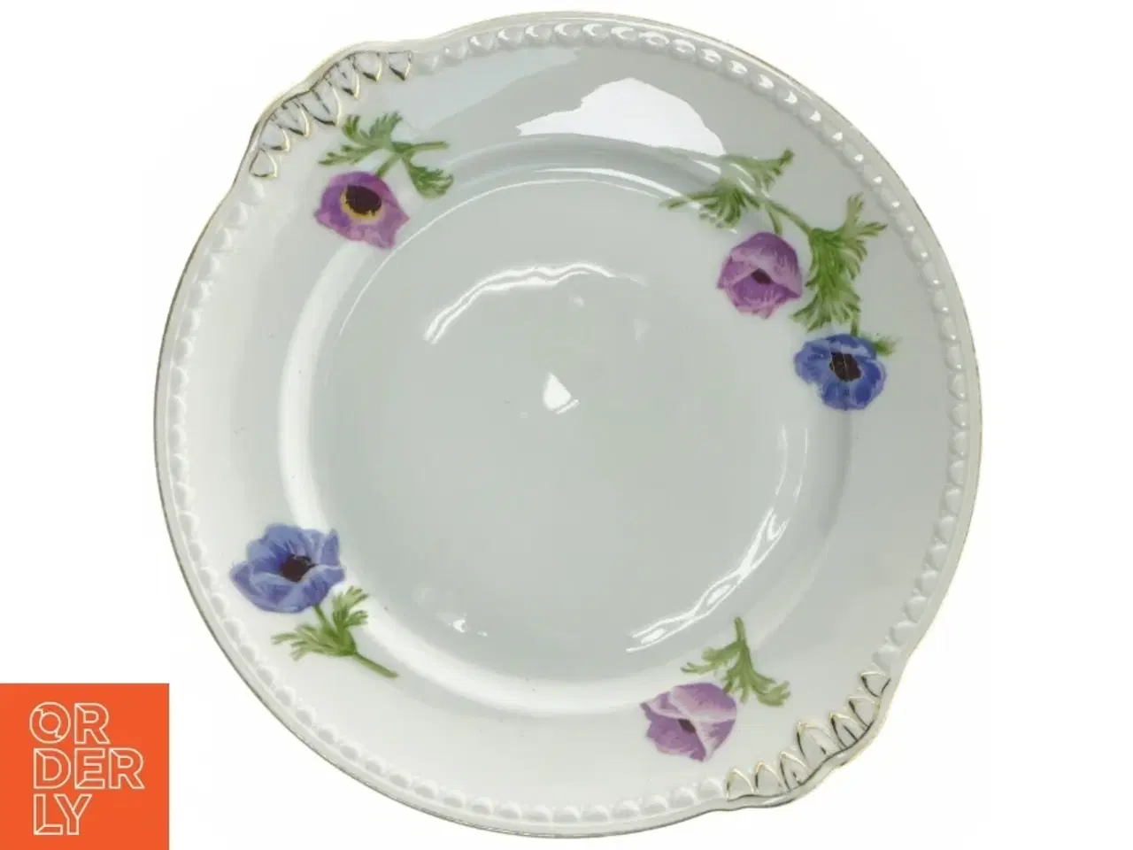 Billede 1 - Porcelænsfad med blomsterdekoration (str. 30 cm)