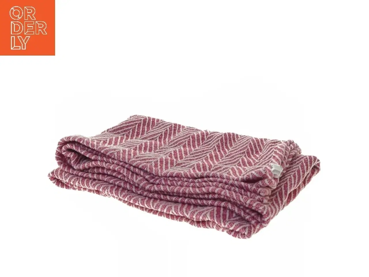 Billede 3 - Rød zigzag tæppe/plaid (str. 116x140 cm)