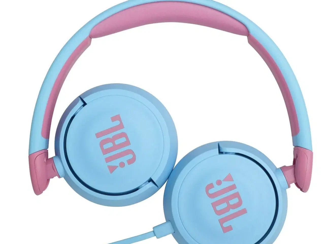 Billede 2 - Høretelefoner JBL JR310 - blå/pink, med kabel og mikrofon