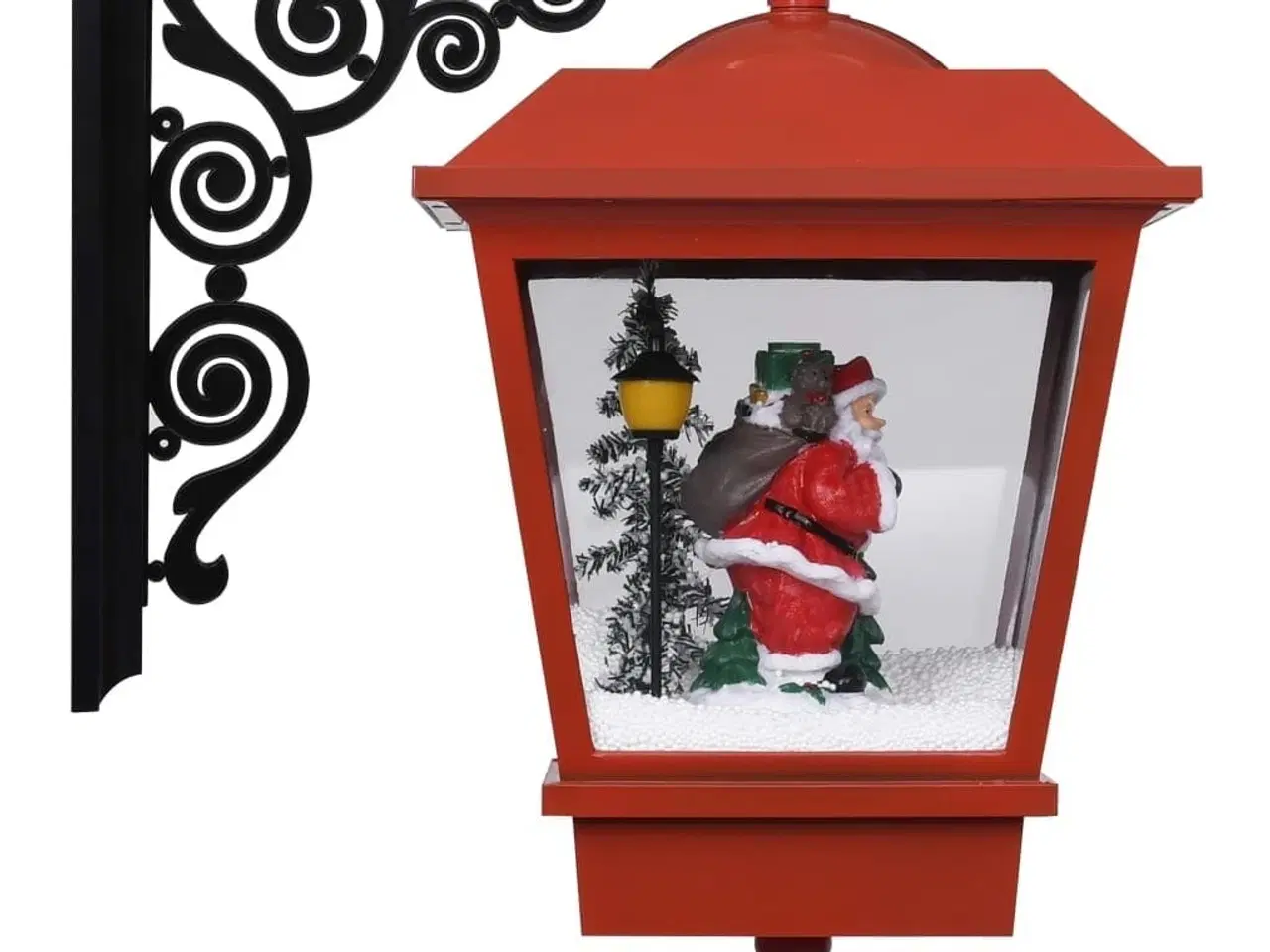 Billede 5 - Julelampe med LED-lys og julemand 40x27x45 cm rød