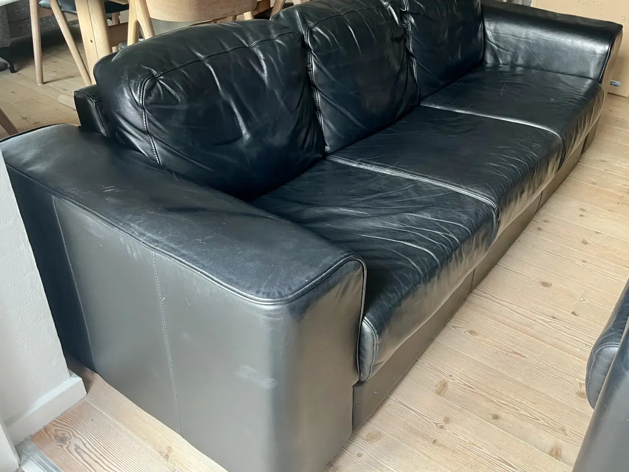 Billede 4 - Lædersofaer, sort, 2+3 pers. sæt