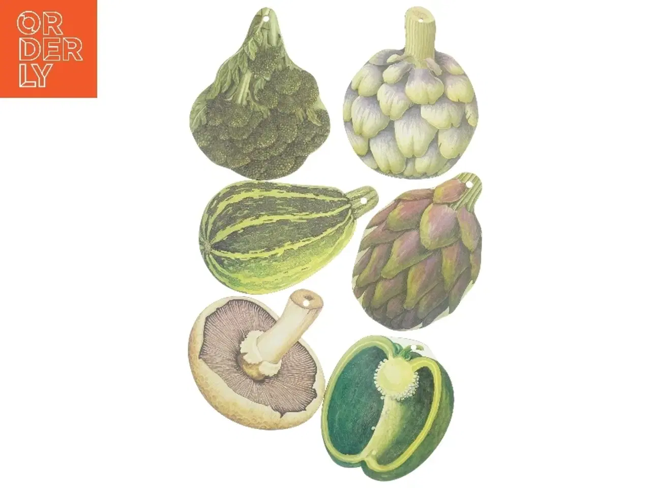 Billede 3 - Træbakker med grøntsagsmotiver