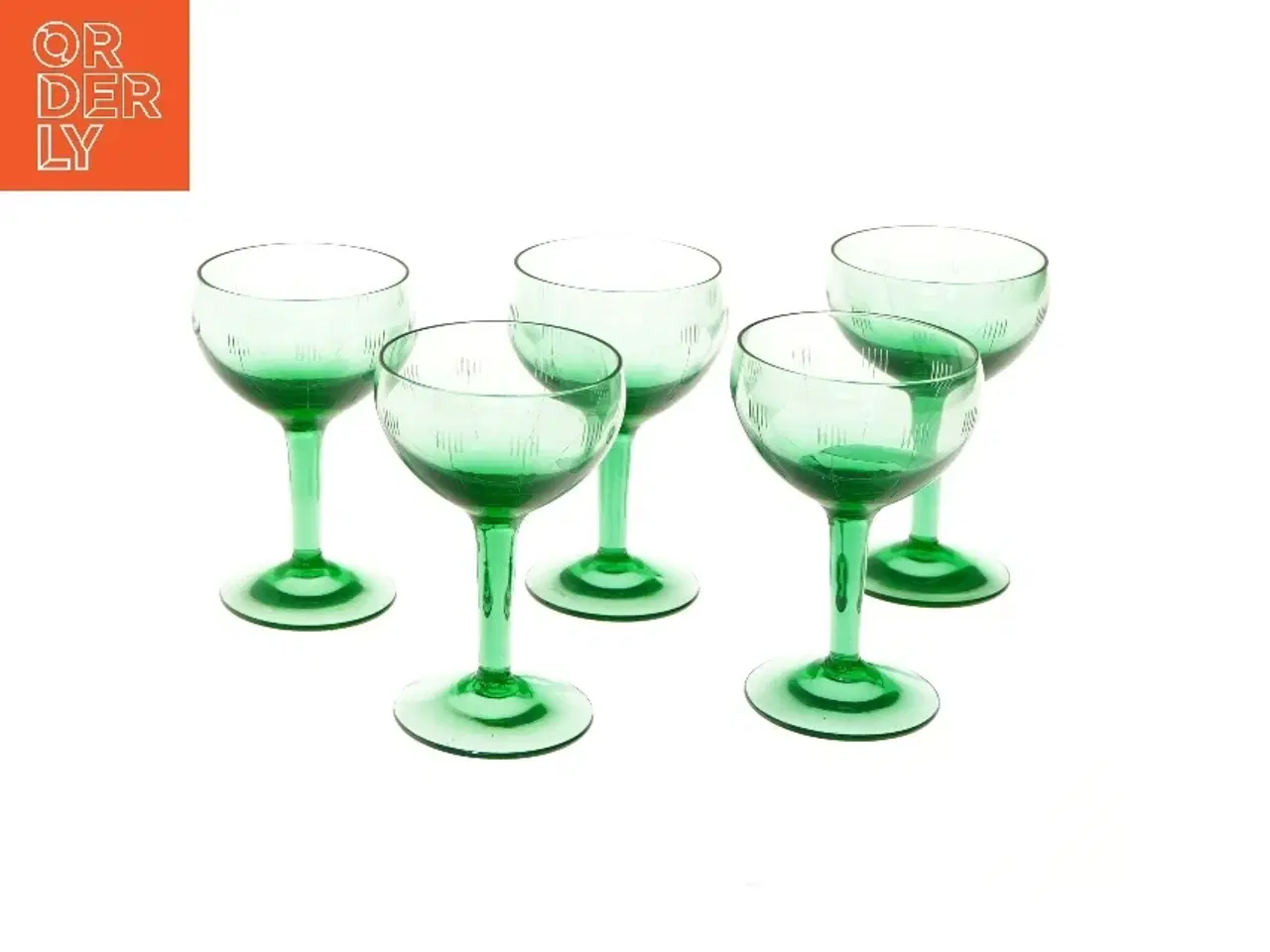 Billede 1 - vintage Holmegaard Vibeholm, 5 stk (str. 5 stk Ø 7,5 cm længde 12 cm)