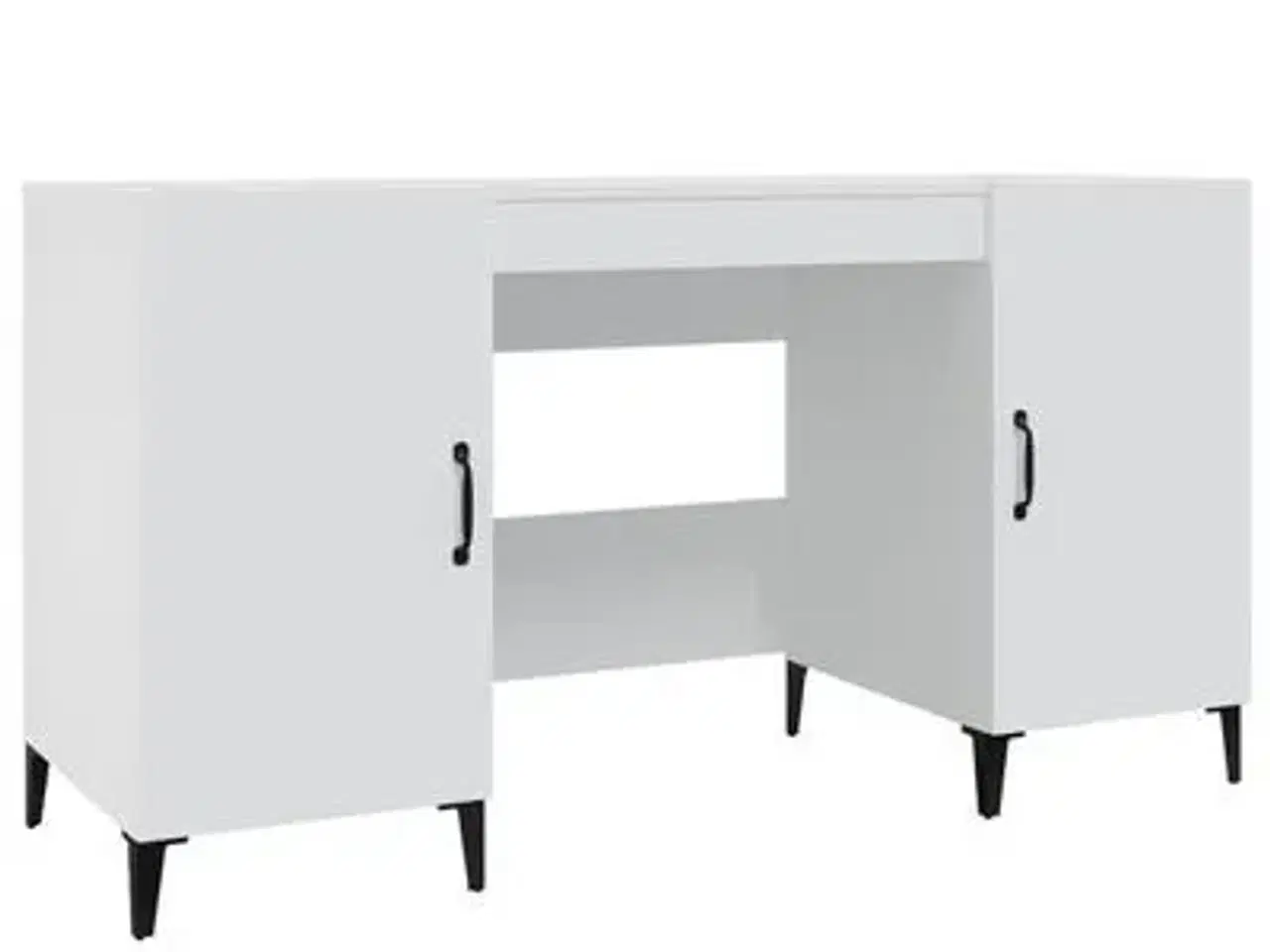 Billede 1 - vidaXL skrivebord 140x50x75 cm konstrueret træ hvi