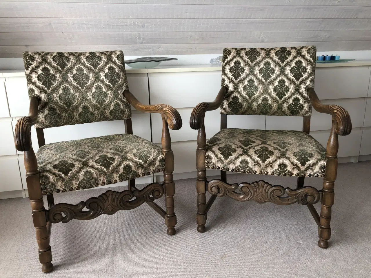 Billede 2 - Lænestole i bejset egetræ