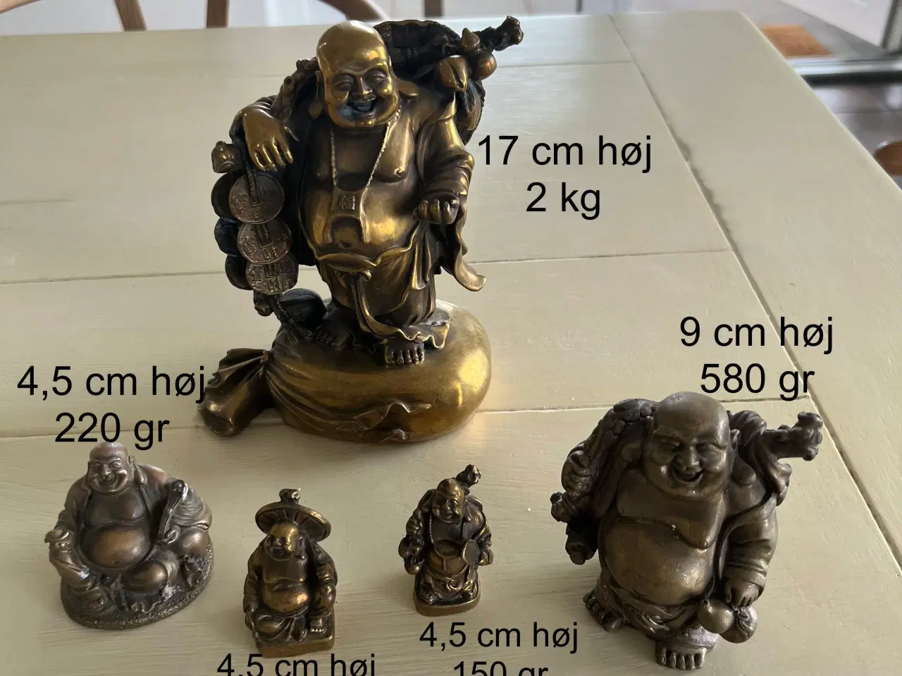 Billede 1 - Buddha Messing 4 stk (store er solgt)