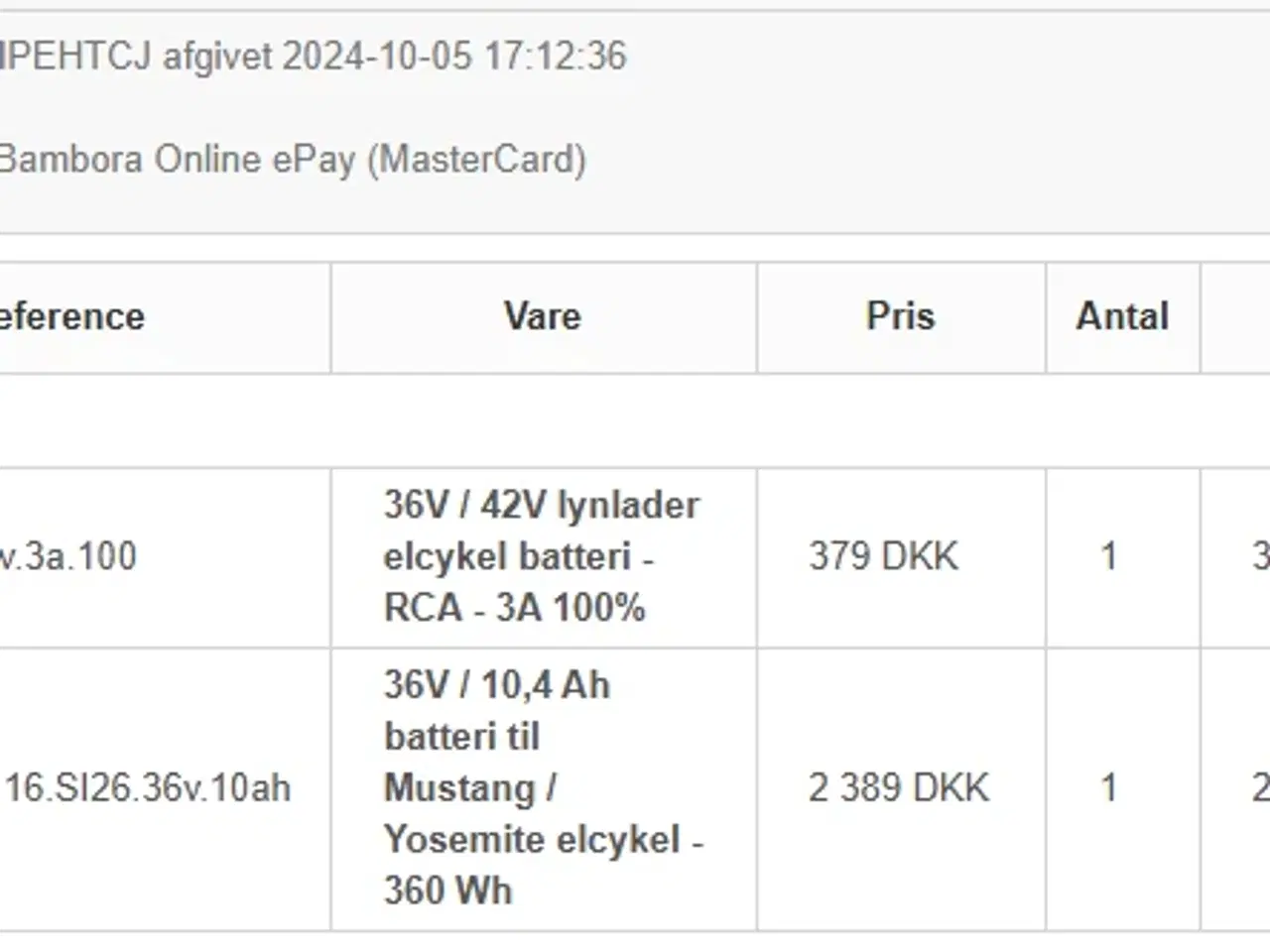 Billede 2 - Batteri og lader til EL-cykel 