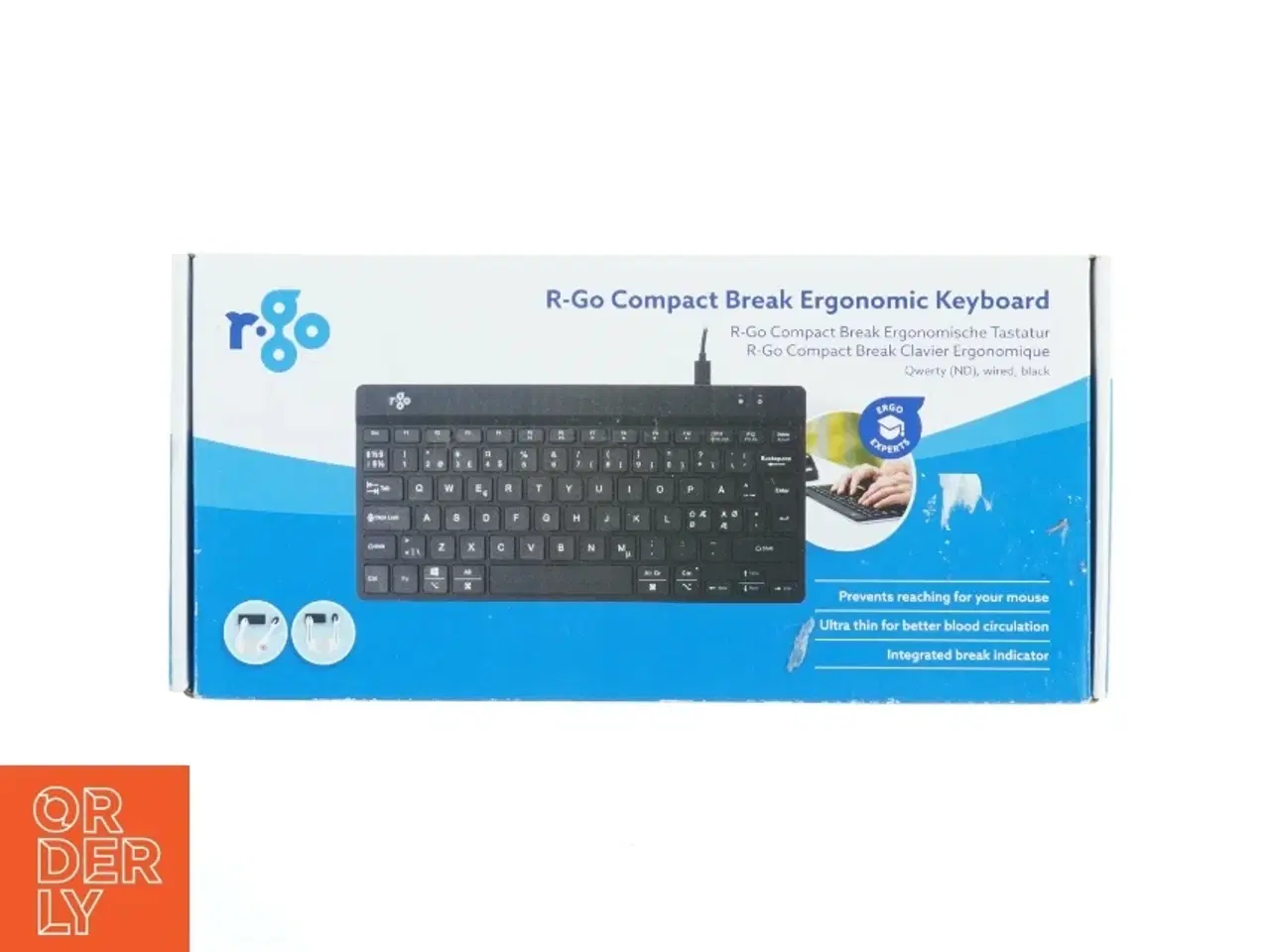 Billede 1 - Ergonomisk tastatur fra R-go (str. 30x14,5 cm)