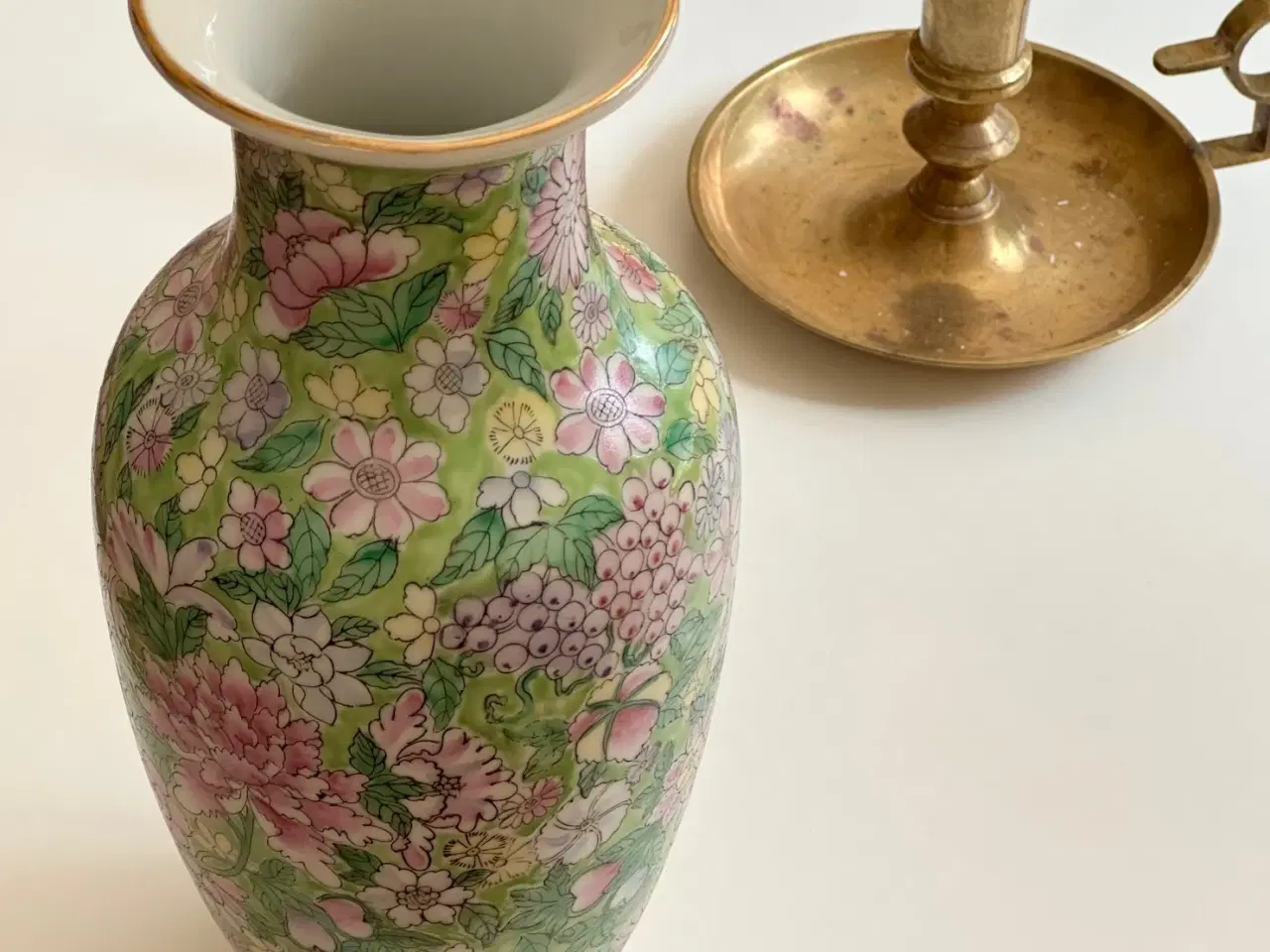 Billede 1 - Håndmalet porcelænsvase