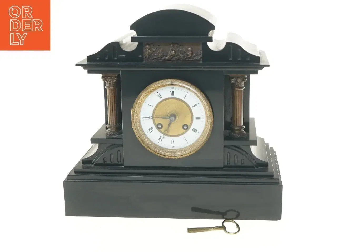 Billede 1 - Antik bordur med nøgle (str. 32x15x30 cm)