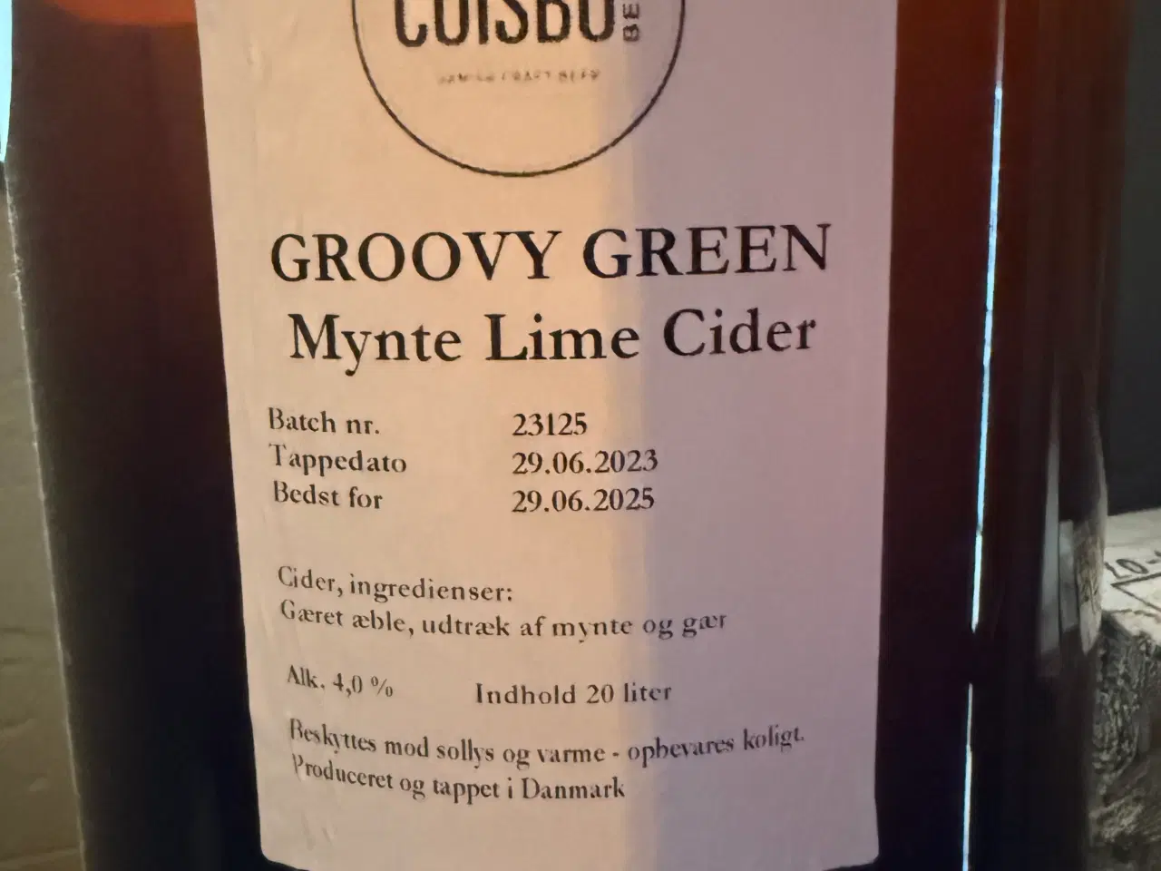 Billede 1 - Coisbo Cider på engangsfustage