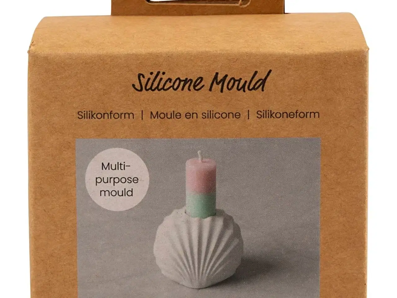 Billede 1 - Silikoneform, Muslingelysestage, H: 5,5 cm, L: 6,8 cm, B: 5,5 cm, 1 stk.