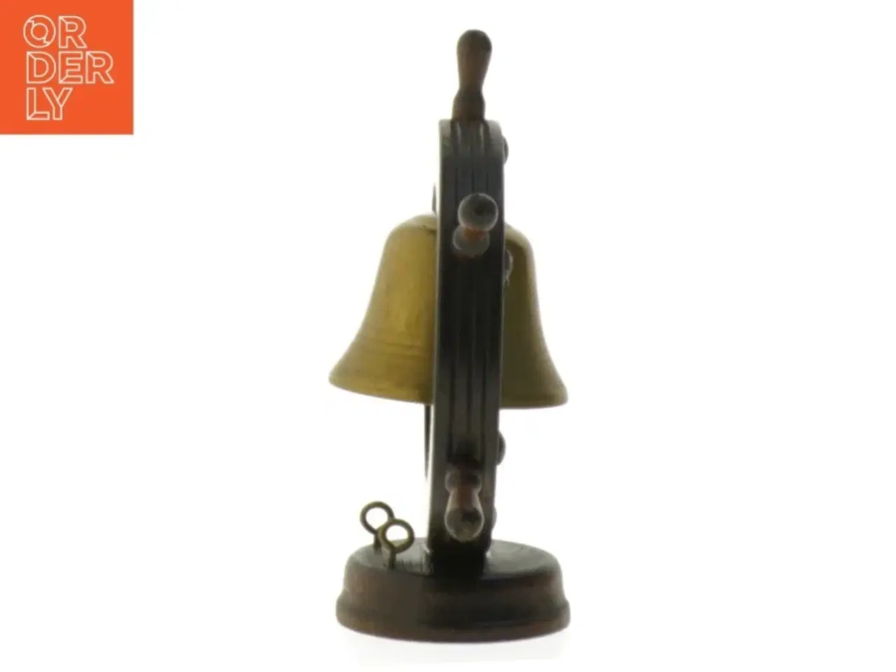 Billede 4 - Antikt skibs ror med klokke (str. Ø 10 cm)