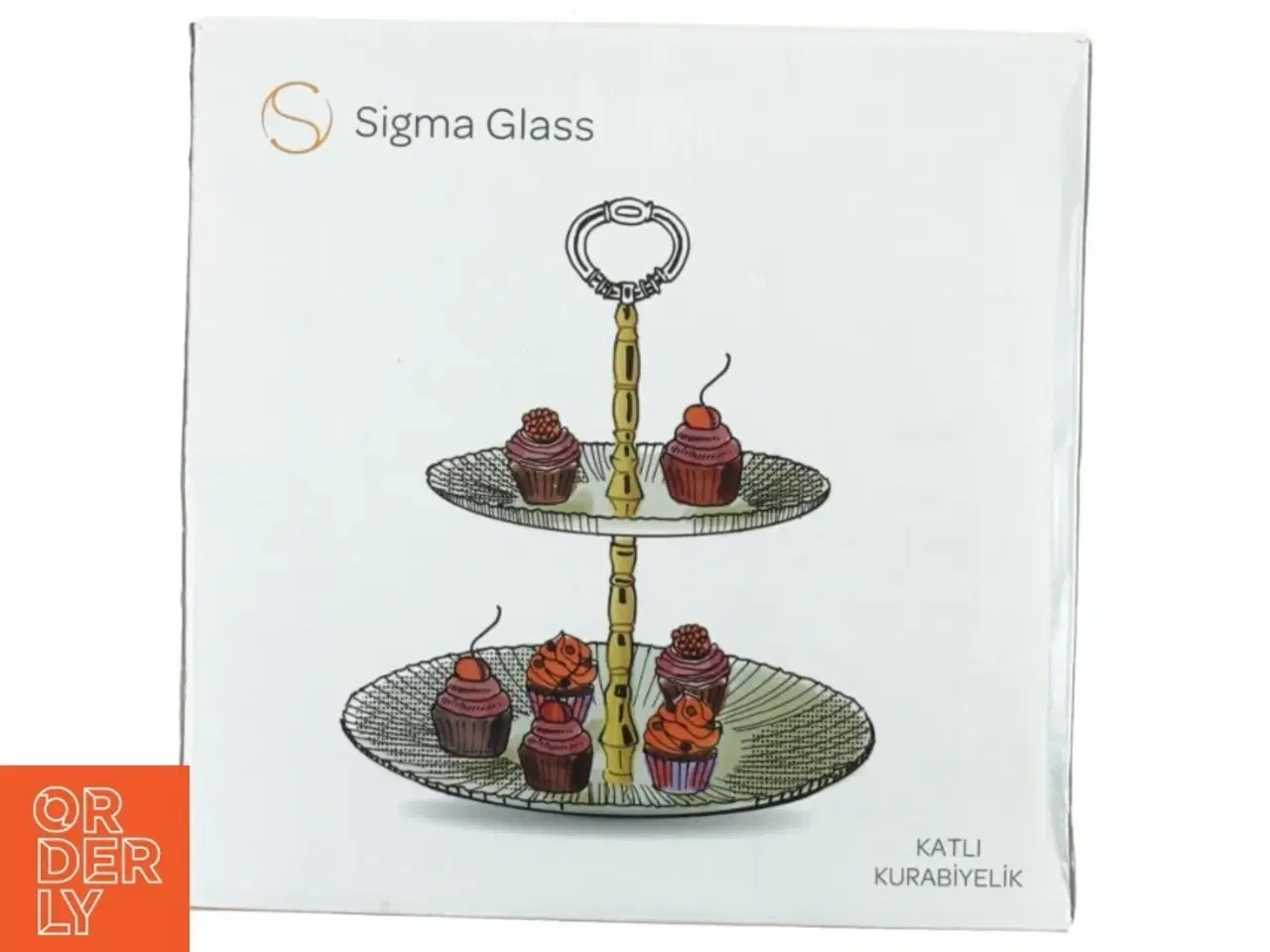 Billede 1 - Kage fad fra Sigma Glas (str. 28 x 28 cm)