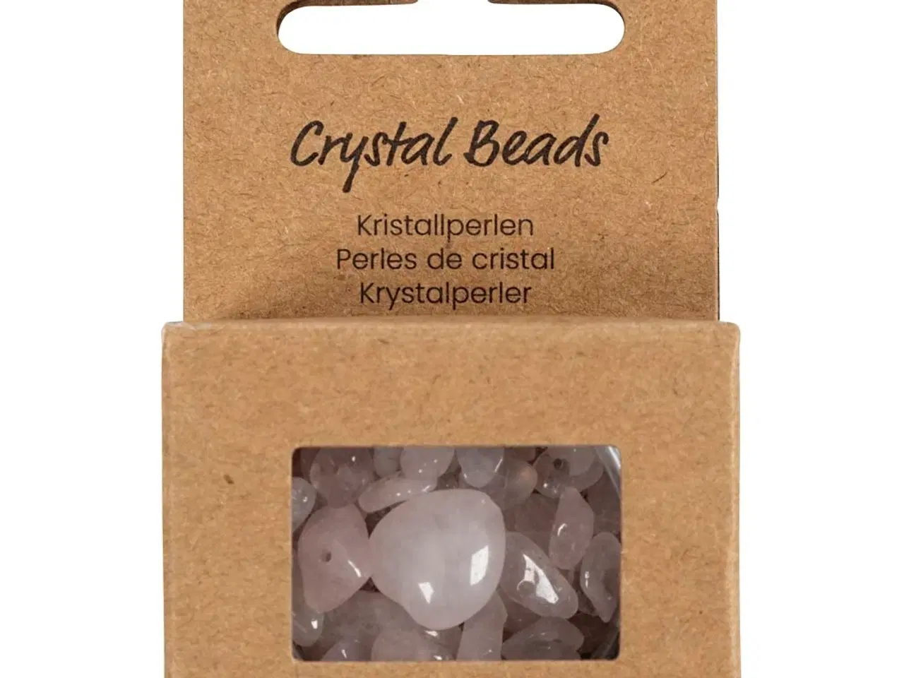 Billede 1 - Rosakvarts Krystalperler 7-12 mm, 63 stk.