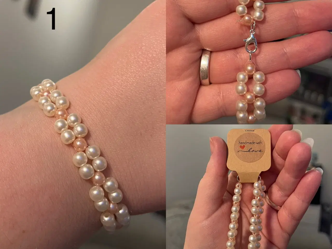 Billede 1 - Elegante perle armbånd