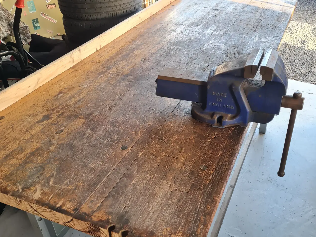 Billede 1 - Værkstedsbord egetræ 
