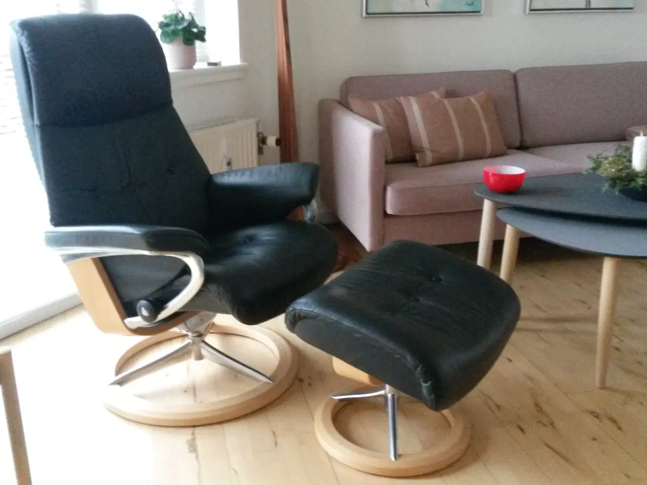 Billede 1 - stressless sky med skammel i str medium