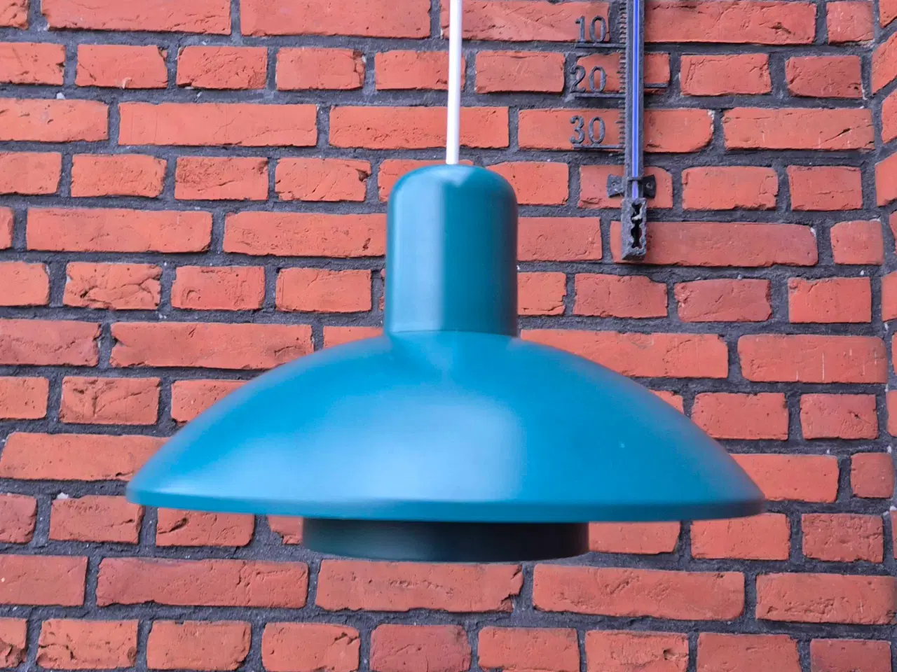 Billede 1 - Retrolampe i den flotteste blågrønnne farve