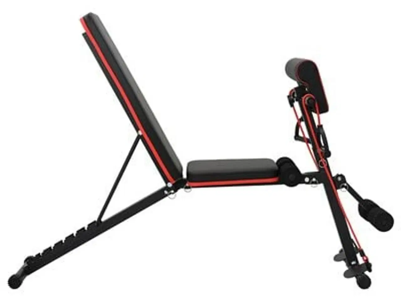 Billede 6 - Vægtbænk Sort 132 x 54 x 100 cm Stål