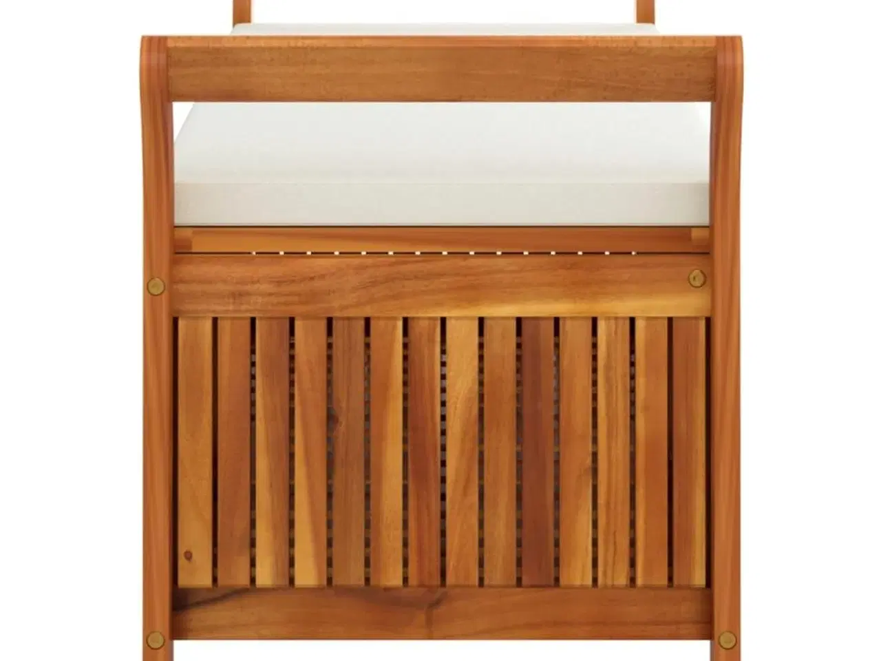 Billede 6 - Opbevaringsbænk med hynde 126 cm massivt akacietræ